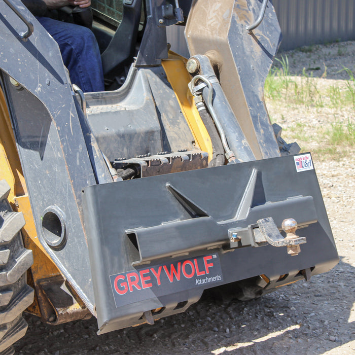 Skid Steer Quick Attach Plate | Heavy Duty 2" Receiver Hitch Plate By Greywolf