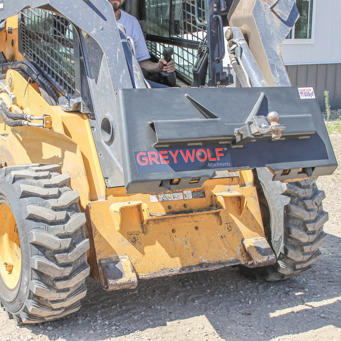 Skid Steer Quick Attach Plate | Heavy Duty 2" Receiver Hitch Plate By Greywolf