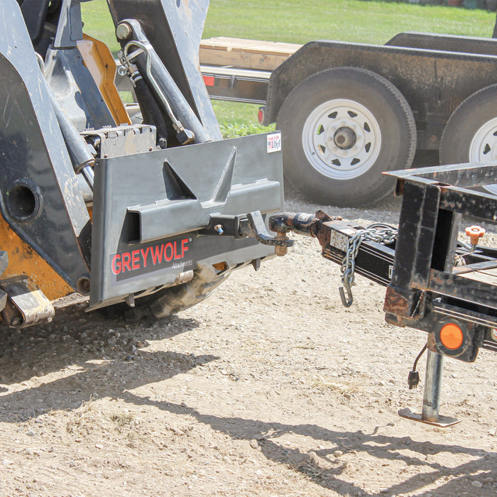 Skid Steer Quick Attach Plate | Heavy Duty 2" Receiver Hitch Plate By Greywolf