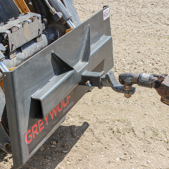 Skid Steer Quick Attach Plate | Heavy Duty 2" Receiver Hitch Plate By Greywolf