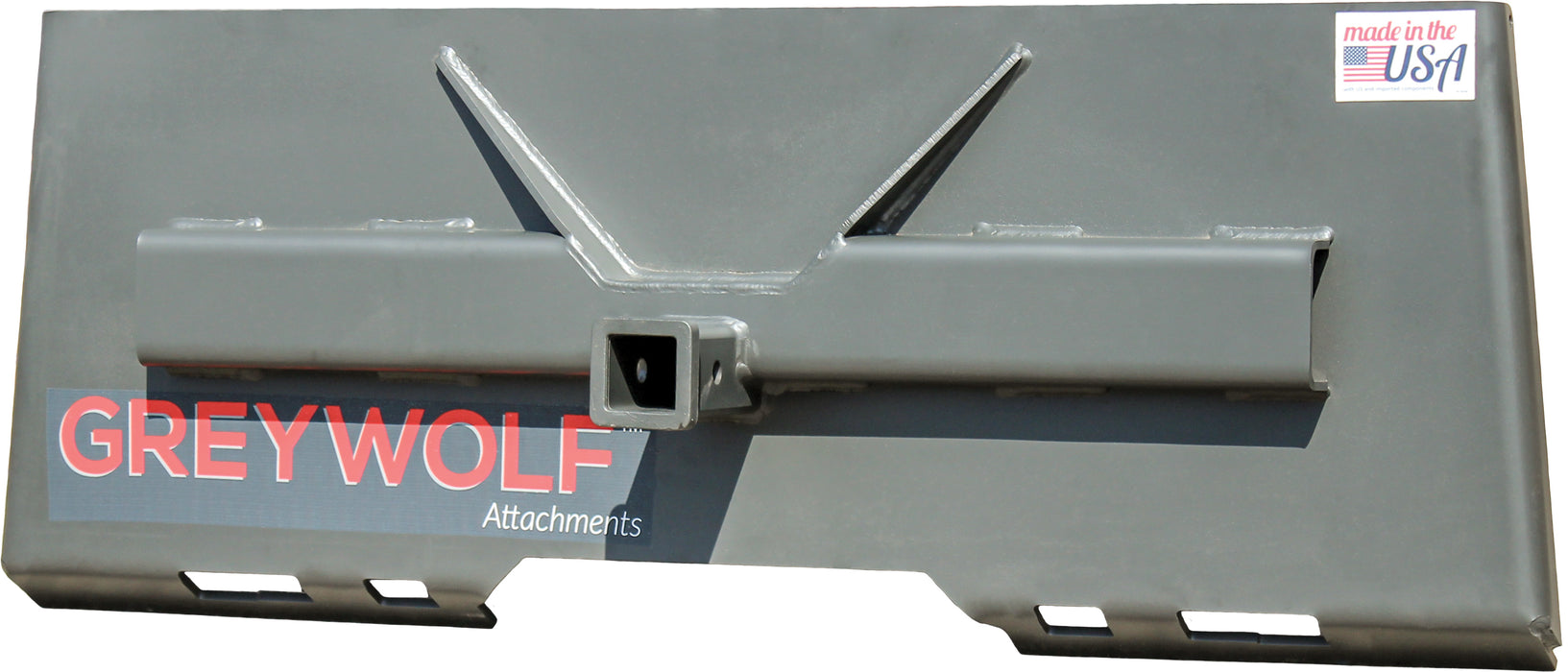 Skid Steer Quick Attach Plate | Heavy Duty 2" Receiver Hitch Plate By Greywolf