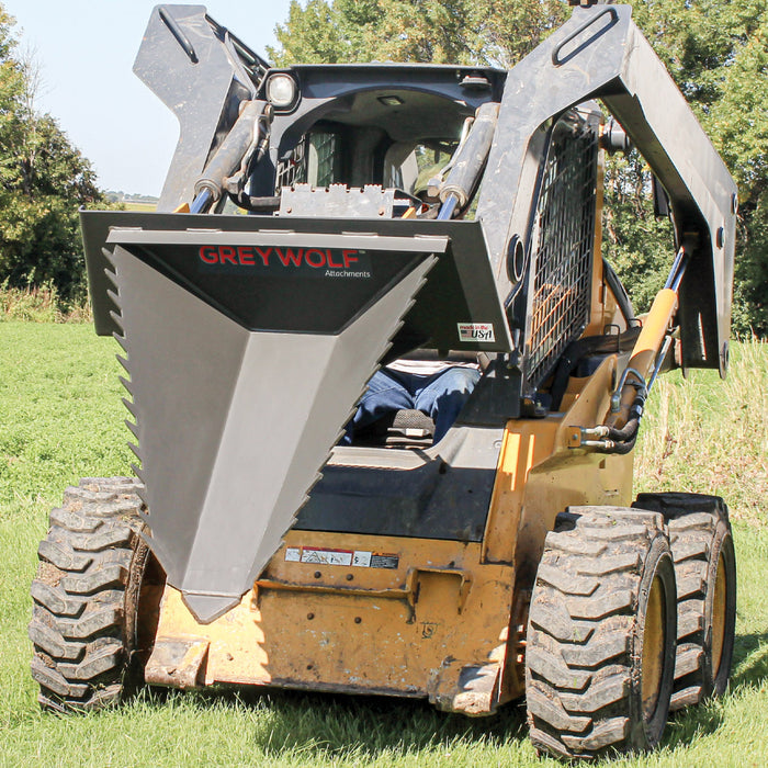 GreyWolf Skid Steer Stump Bucket - Grizzly Attachments