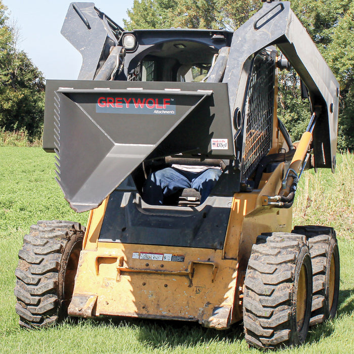 GreyWolf Skid Steer Stump Bucket - Grizzly Attachments