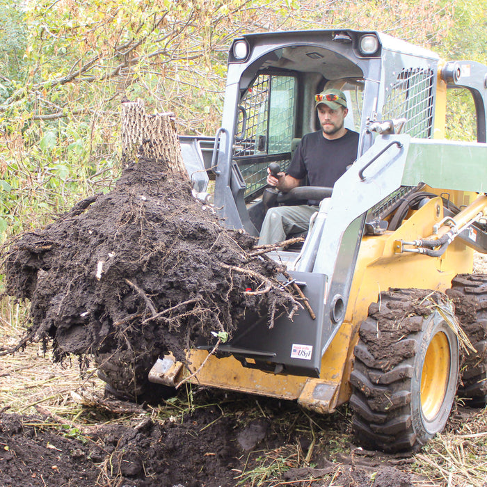 GreyWolf Skid Steer Stump Bucket - Grizzly Attachments