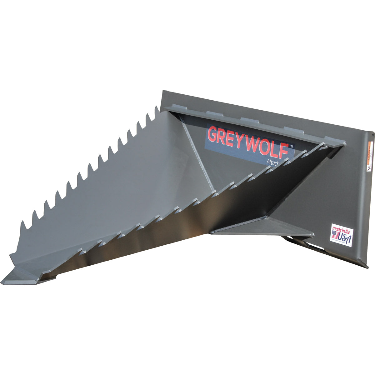 GreyWolf Skid Steer Stump Bucket Attachment