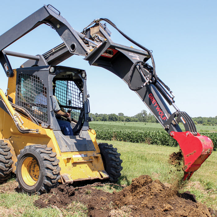 GreyWolf Skid Steer Backhoe Attachment - Grizzly Attachments