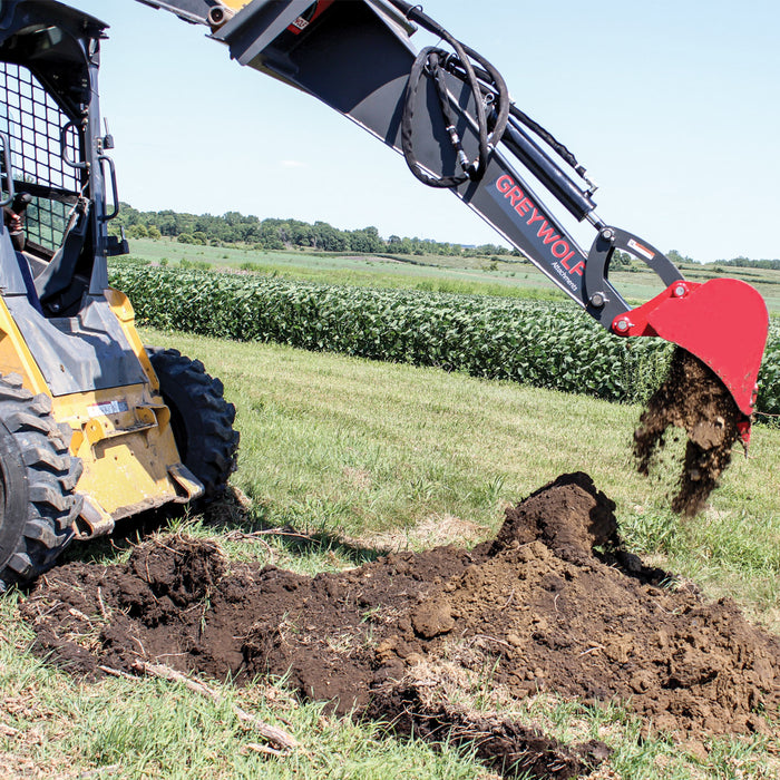 GreyWolf Skid Steer Backhoe Attachment - Grizzly Attachments