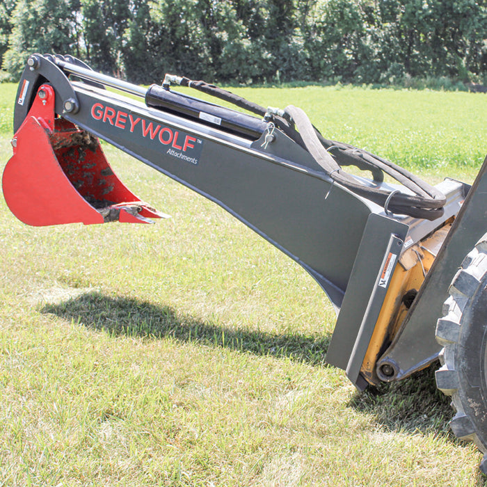 GreyWolf Skid Steer Backhoe Attachment - Grizzly Attachments