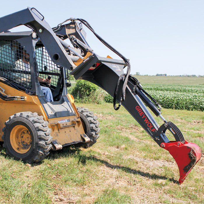 GreyWolf Skid Steer Backhoe Attachment - Grizzly Attachments