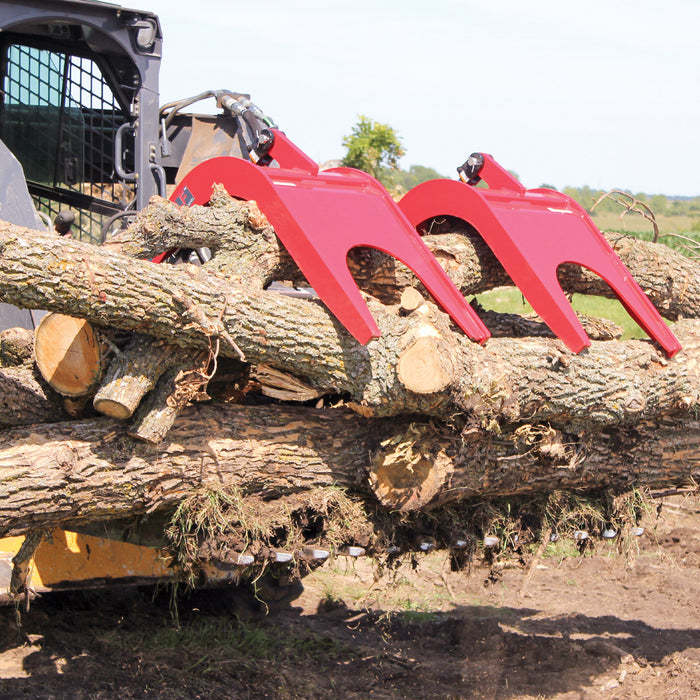 GreyWolf Skid Steer Quick Attach Double Grapple Attachment - Grizzly Attachments