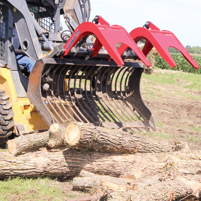 GreyWolf Skid Steer Quick Attach Double Grapple Attachment - Grizzly Attachments