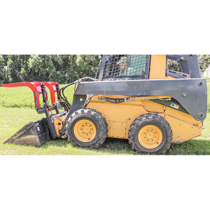 GreyWolf Skid Steer Quick Attach Double Grapple Attachment - Grizzly Attachments