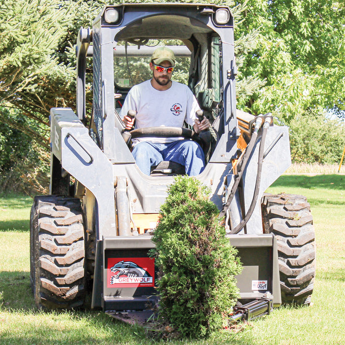 GreyWolf Skid Steer Tree Puller Attachment - Grizzly Attachments