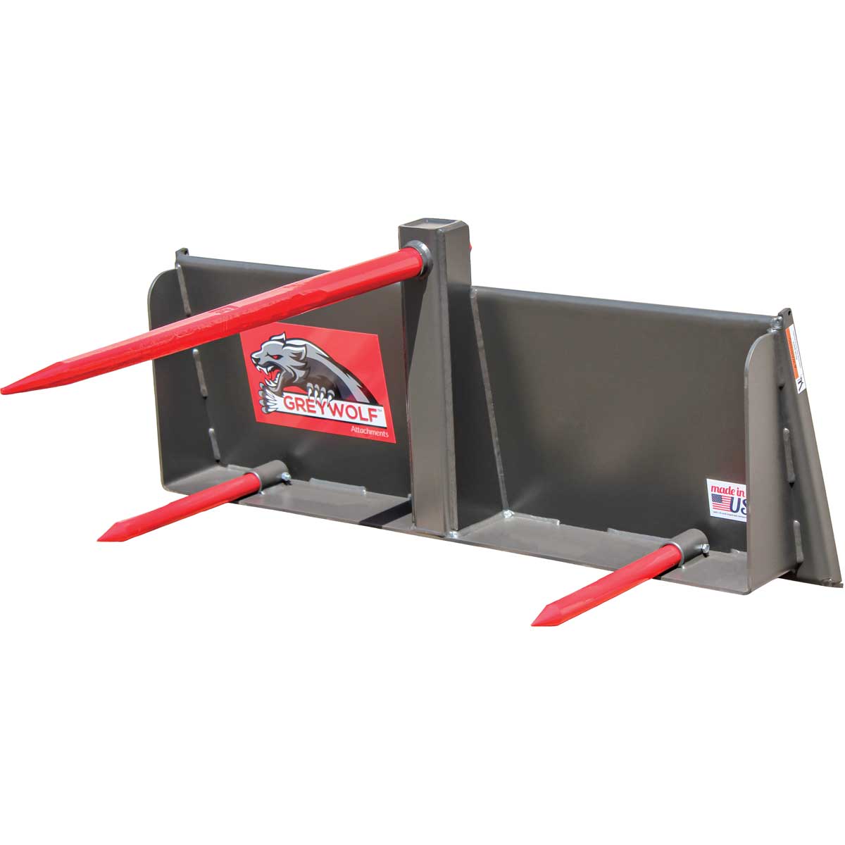 GreyWolf Skid Steer Bale Spear Attachment