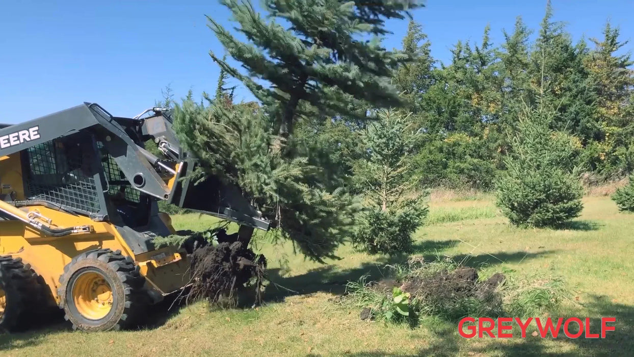 GreyWolf Skid Steer Tree Puller Attachment - Grizzly Attachments