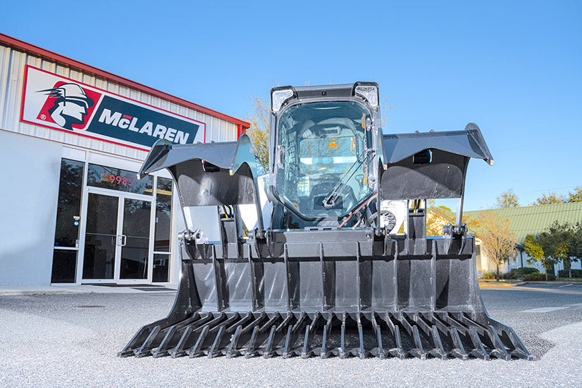 McLaren Extreme Duty Skid Steer Rock Grapple Bucket